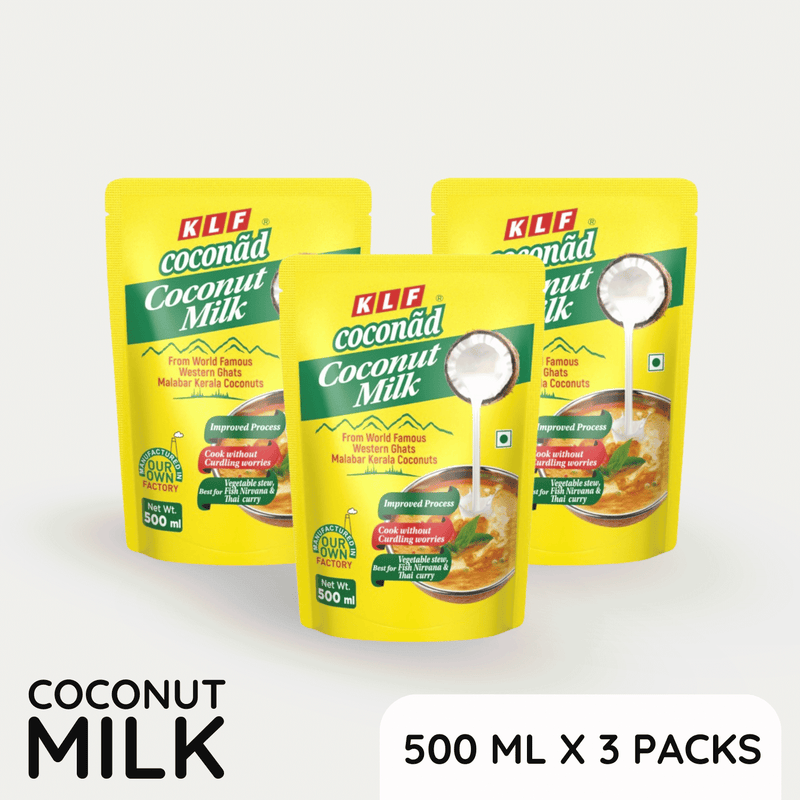 KLF Coconad Coconut Milk 500 ml Pouch (Pack Of 3)