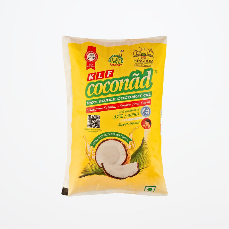 KLF Coconad Pure Coconut Cooking Oil Pouch-1 ltr
