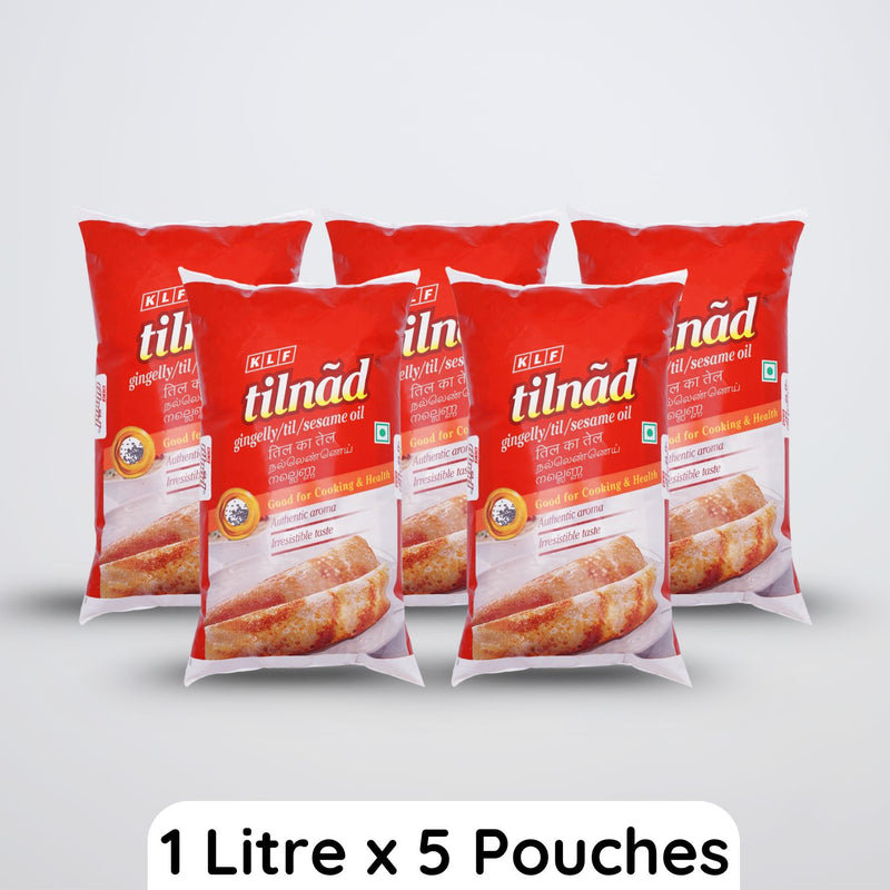 KLF Tilnad Gingelly Oil- 1L Pouch (Pack of 5)