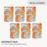 KLF Coconad Coconut Milk for Coffee, Tea, Cornflakes & Oats, 110 ml (Pack of 6)