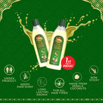 KLF Nirmal Oudh Coconut hair oil 180ml (Pack of 2)