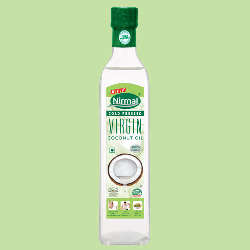 KLF Nirmal Cold Pressed Virgin Coconut Oil Glass Bottle 500 ML
