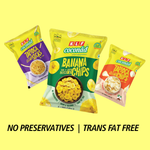 KLF Coconad Snack Combo – Tapioca Sticks, Banana Chips & Tapioca Chips (Pack of 6)