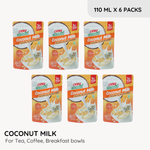 KLF Coconad Coconut Milk for Coffee, Tea, Cornflakes & Oats, 110 ml (Pack of 6)