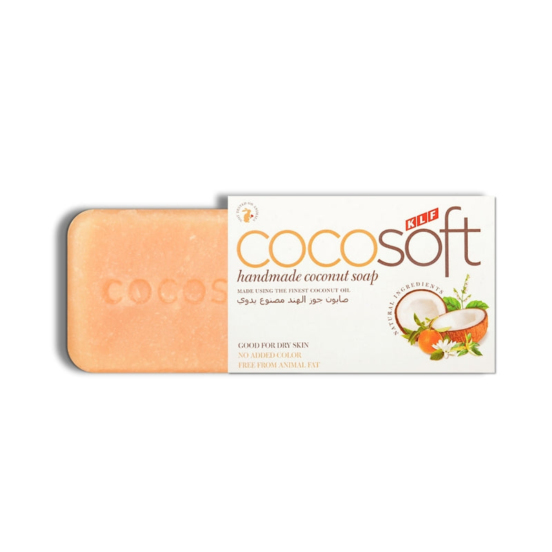 KLF Cocosoft Handmade Coconut Soap, All-Natural, Moisturizing & Vegan (Pack of 5)