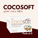 KLF Cocosoft Handmade Coconut Soap, All-Natural, Moisturizing & Vegan (Pack of 5)