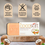 KLF Cocosoft Handmade Coconut Soap, All-Natural, Moisturizing & Vegan (Pack of 5)