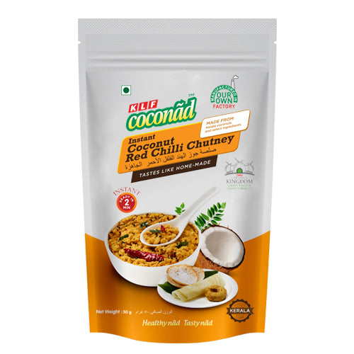 KLF Coconad Instant Coconut Red Chilly Chutney- 50 GM (Pack of 5)