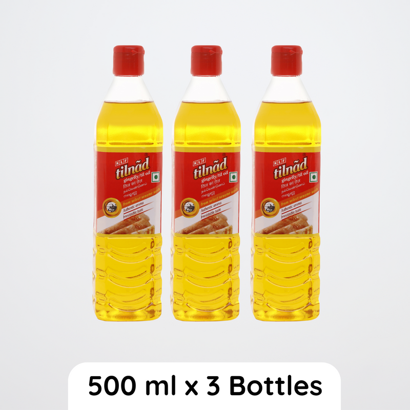 KLF Tilnad Til Oil-Sesame Oil- 500ml (Pack of 3)