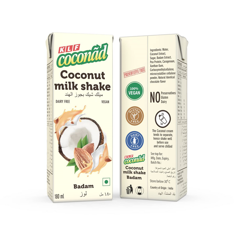 KLF Coconad Coconut Milk Shake, 180ml (Pack of 6) - Almond Flavour cover image