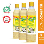KLF Coconad Pure Coconut Oil-500ml Pet Bottle-(Pack of 3)
