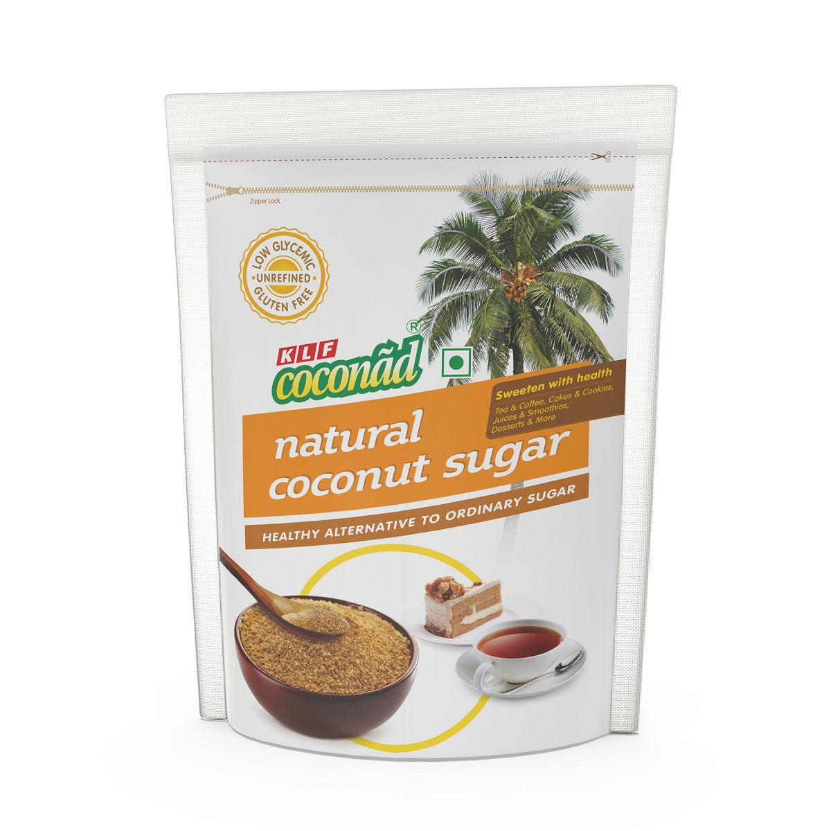 coconut palm sugar in coffee KLF Coconad Natural Coconut Sugar 250 Gm ( Pouch ) – KLF Nirmal