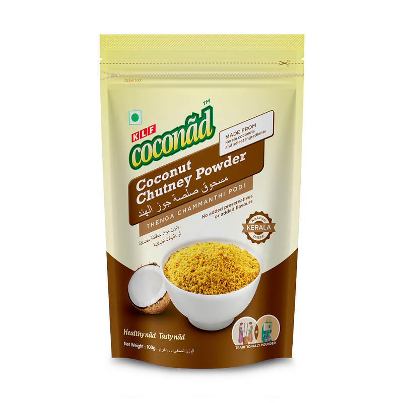 KLF Coconad Coconut Chutney Powder - Thenga Chamanthi-100g (Pack of 5)
